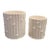 Vintage Ceramic Faux Bamboo White Regency Style Planters Cache Pots- A Pair For Sale