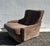Velvet armchair and ottoman produced by Airbone in the 1970s Designed by Michel Cadestin A burn in the velvet of the...