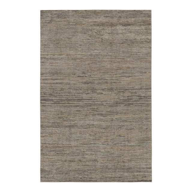 Rug & Kilim’s Contemporary Textural Rug in Gray and Beige Tones For Sale