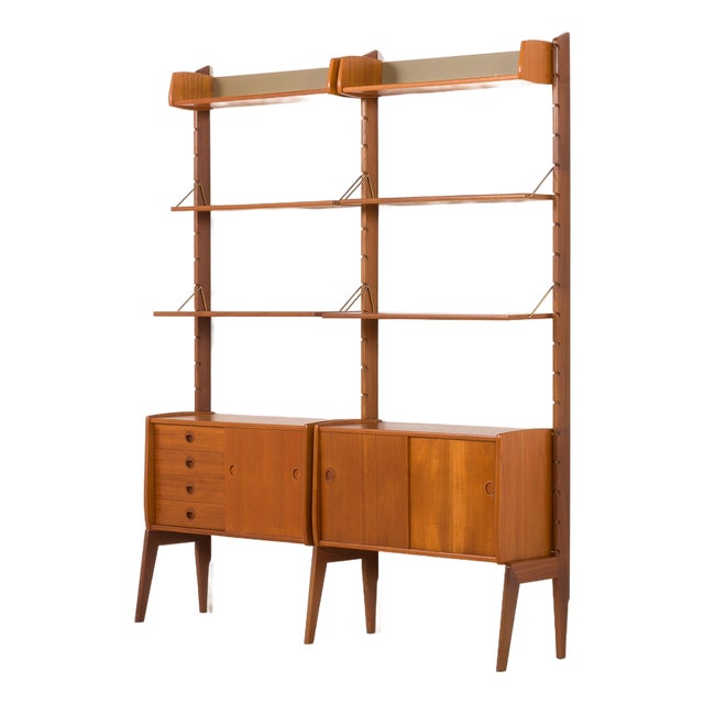Ergo Freestanding Wall Unit from John Texmon, Norway, 1960s, Set of 11 For Sale