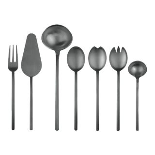 Mepra Due 7-Piece Serving Set, Ice Oro Black For Sale