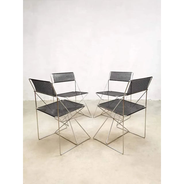 1970s Vintage X-Line Stacking Dining Chairs by Niels Jørgen Haugesen, 1970s, Set of 6 For Sale - Image 5 of 7
