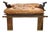 Late 20th Century Ottoman Leather Cushion on Wood Stand Camel Saddle Stool Vintage Egyptian Decor For Sale