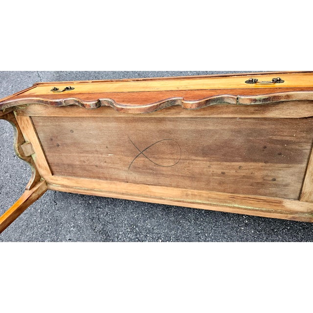 Wood Antique French Provincial Console For Sale - Image 7 of 11