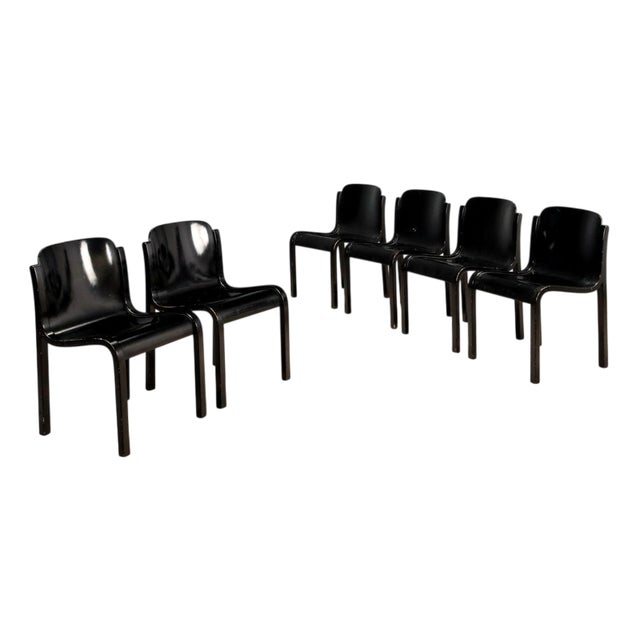 Mito Chairs by Carlo Bartoli for T70, 1970s, Set of 6 For Sale