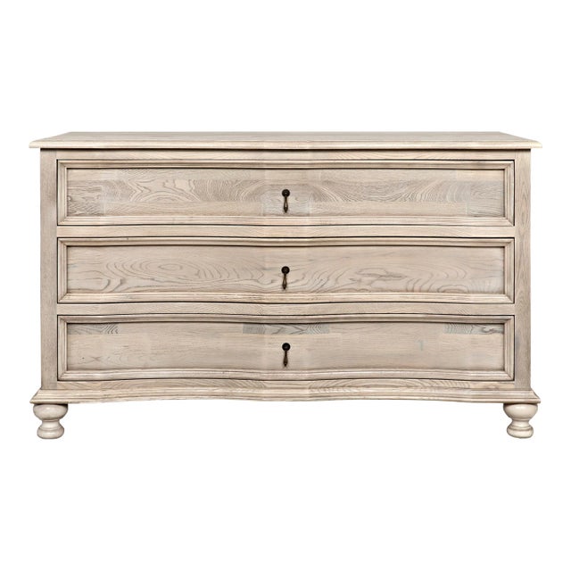 NOIR Curved Front 3 Drawer Chest For Sale
