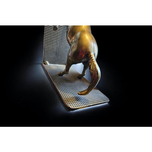1970s Vintage Solid Brass Horse - Bookends Heavy Pair, 1970 Era For Sale - Image 5 of 10