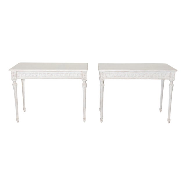 Pair of 20th Century Swedish Console Tables For Sale