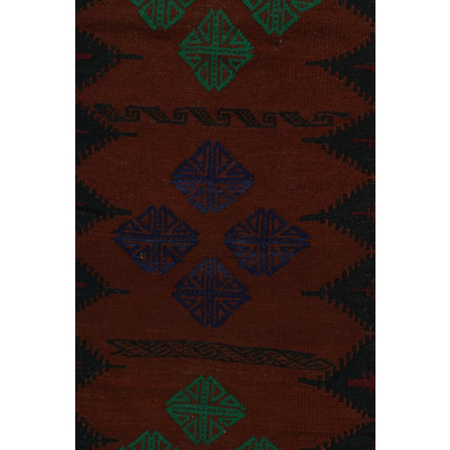 Rug & Kilim Vintage Afghan Tribal Kilim in Rust Tones With Geometric Patterns, From Rug & Kilim For Sale - Image 4 of 7