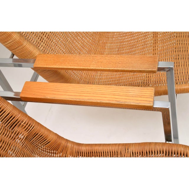 Vintage Chrome and Rattan Chairs by Dirk Van Sliedregt for Gebroeders Jonkers Noordwolde, 1960s, Set of 2 For Sale - Image 10 of 12