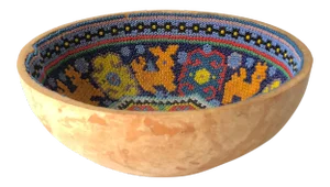 Native American Beaded Gourd Bowl