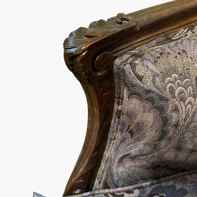 1920s French‑Style Sofa & Chair Set Louis XV For Sale - Image 6 of 18