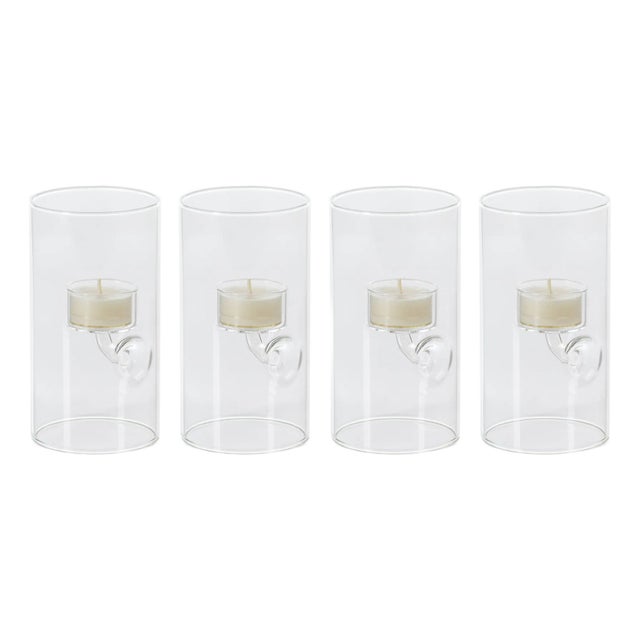 Kelly 4-Piece Set Glass Tealight Holder/Hurricane, L For Sale