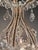 Antique Art Nouveau Flower Candelabrum Crystal Chandelier Brass Ceiling Lustre For Sale - Image 11 of 15