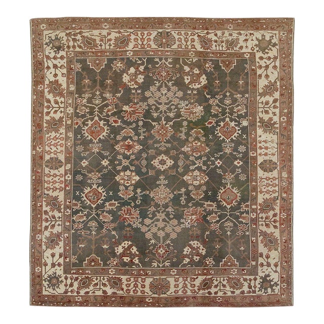 Galerie Shabab Collection Early 20th Century Turkish Oushak Room Size Carpet For Sale