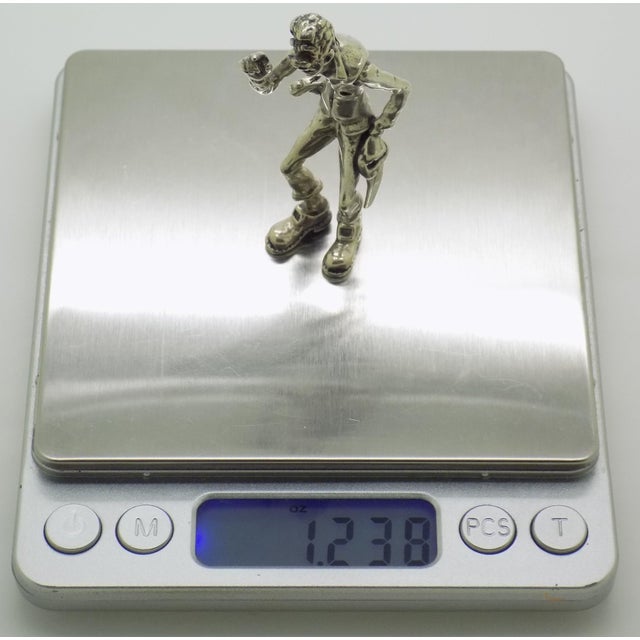 Vintage Italian Handmade Genuine Silver Handyman Carpenter Figurine From Tuscany For Sale - Image 14 of 16