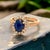 Metal Natural Sapphire Diamond Ring Size 6.5 14k Y Gold 2.84 TCW Certified For Sale - Image 7 of 8