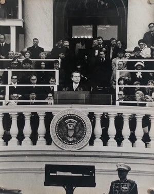 Fred McDarrah, Vintage Print Silver Gelatin Signed Photo President Richard Nixon Innaugural, 1992