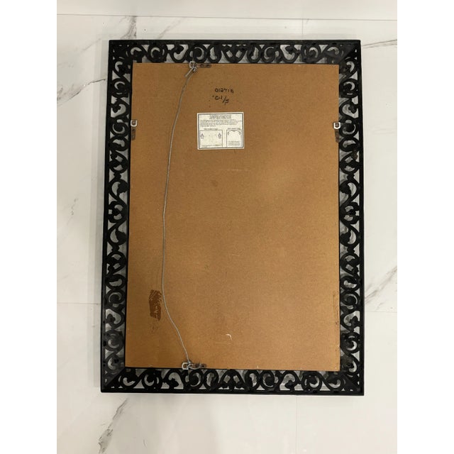 Syroco Mid Century Syroco 1964 Floral Design Mirror For Sale - Image 4 of 10