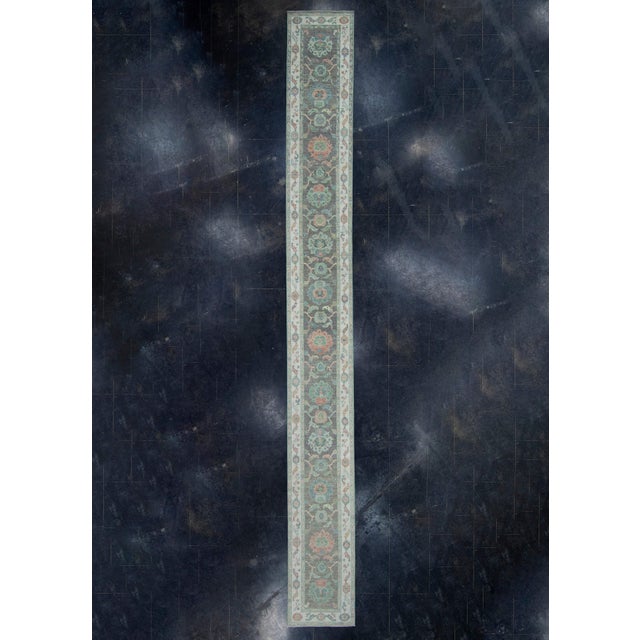 Black Turkish Oushak Runner Rug 2'8" x 24'3" #17403 For Sale - Image 8 of 8