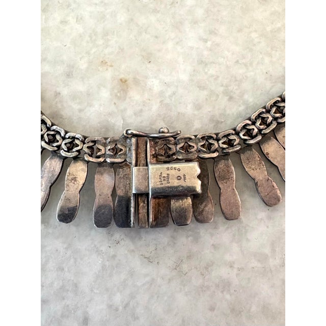 Sterling Silver Vintage Mexico Necklace For Sale In New York - Image 6 of 6