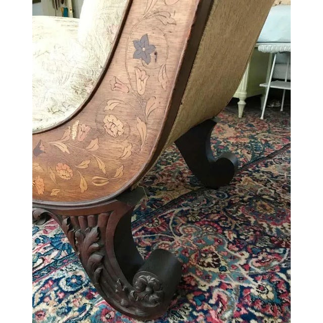 19th Century Dutch Marquetry Recamier For Sale - Image 10 of 12