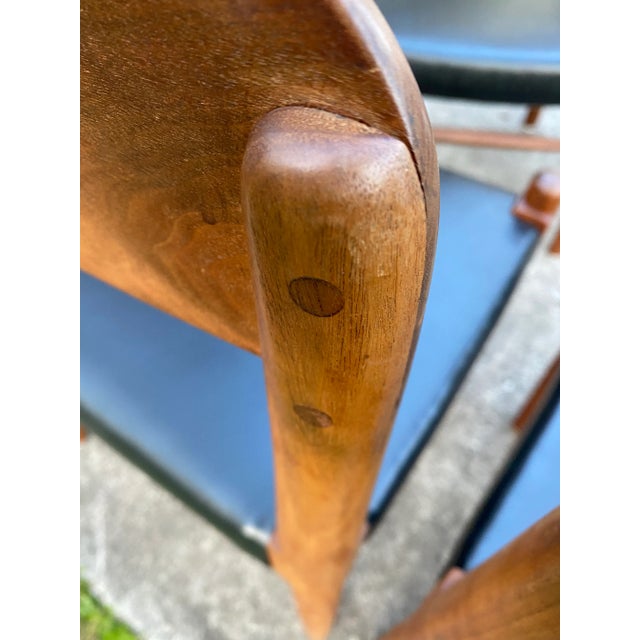 Mid-Century Walnut Danish Modern Dining Chairs - Set of 6 For Sale - Image 9 of 10