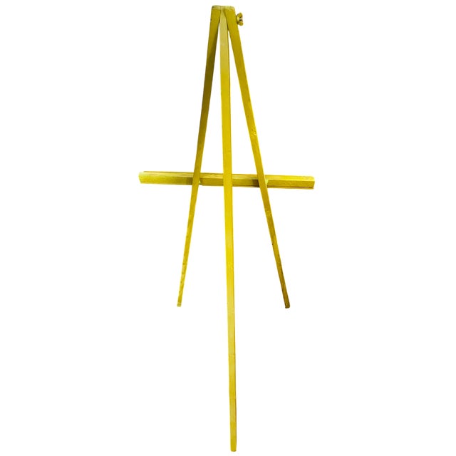 KRB Vintage Chartreuse Painted Wood Artist’s Display Easel, 36" For Sale - Image 4 of 9