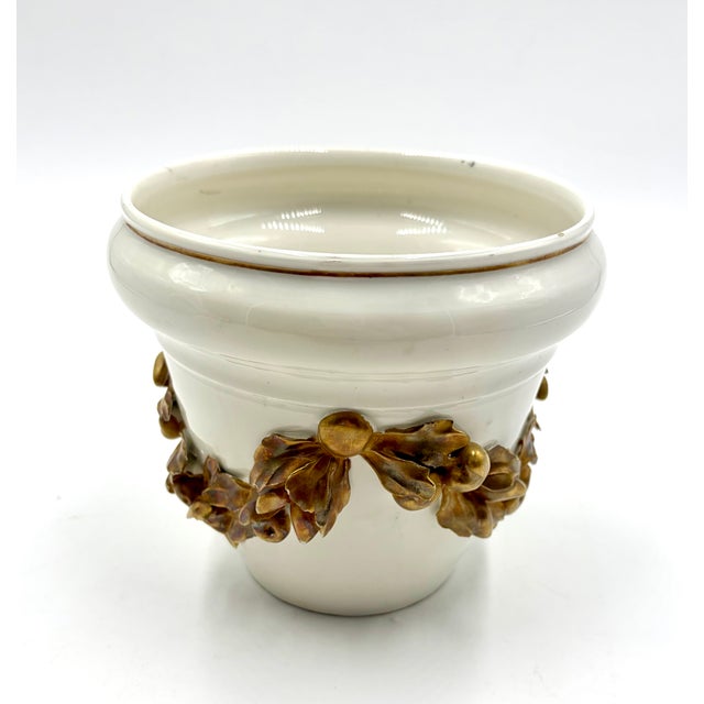 Vintage Petite Italian Ceramic Jardiniere Cachepot For Sale - Image 4 of 6