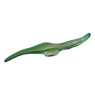 Large Hand Blown Crystal Centerpiece Representing a Bean from Val-Saint-Lambert, 1960s For Sale