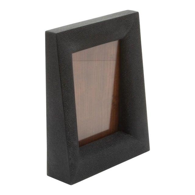Picture Frame 5x7” in Black Shagreen by R&y Augousti For Sale