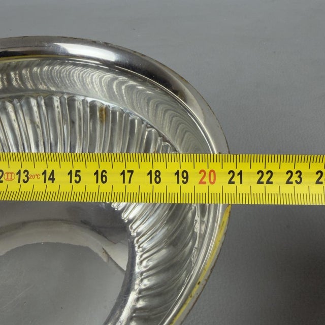 Silver-Plated Fruit Bowl Centerpiece with Noble Coat of Arms Brand For Sale - Image 9 of 11