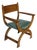 In Style of Henning Kjærnulf Brutalist Oak Kurul Armchair Danish Mid-Century Modern 1960s For Sale
