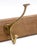 European Vintage Brass Hook Rack on Wooden Plank For Sale - Image 4 of 10