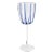 VIETRI Nuovo Stripe Blue Wine Glass For Sale