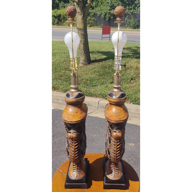 Mid 20th Century French Provincial Style Table Lamp - a Pair For Sale - Image 4 of 6