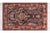 Shabby Chic Pak-Persian Blue/Red Wool Rug - 2'6'' X 4'2'' For Sale - Image 9 of 9