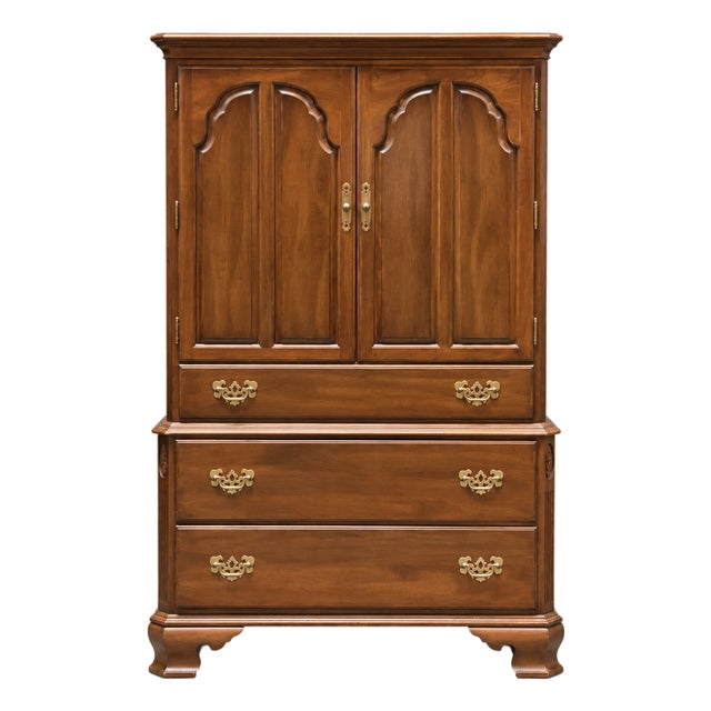 Ethan Allen Georgian Court Cherry Gentleman’s Chest For Sale