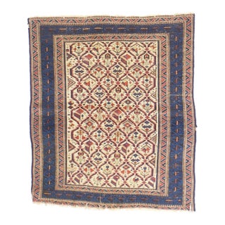 Antique Caucasian Kuba Rug 3'5" X 4’0" For Sale