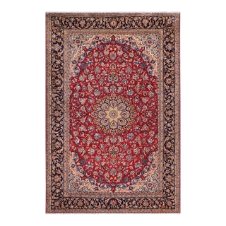 Medallion Red/Blue Wool Rug - 10'0'' X 13'1'' For Sale