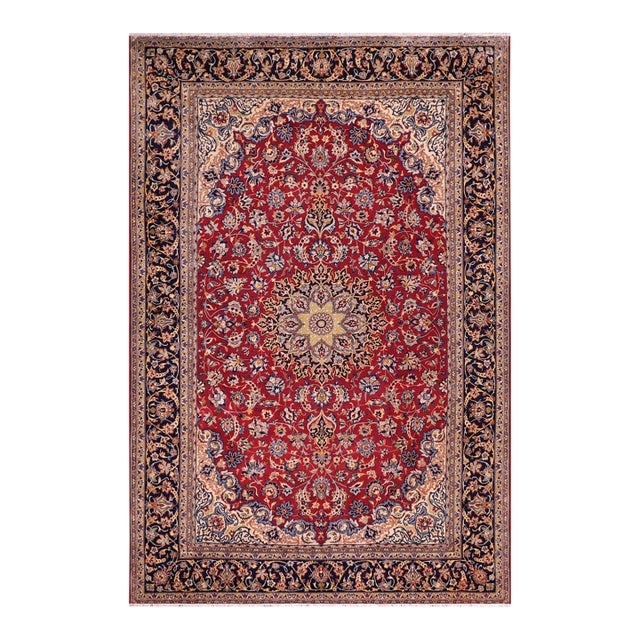 Medallion Red/Blue Wool Rug - 10'0'' X 13'1'' For Sale