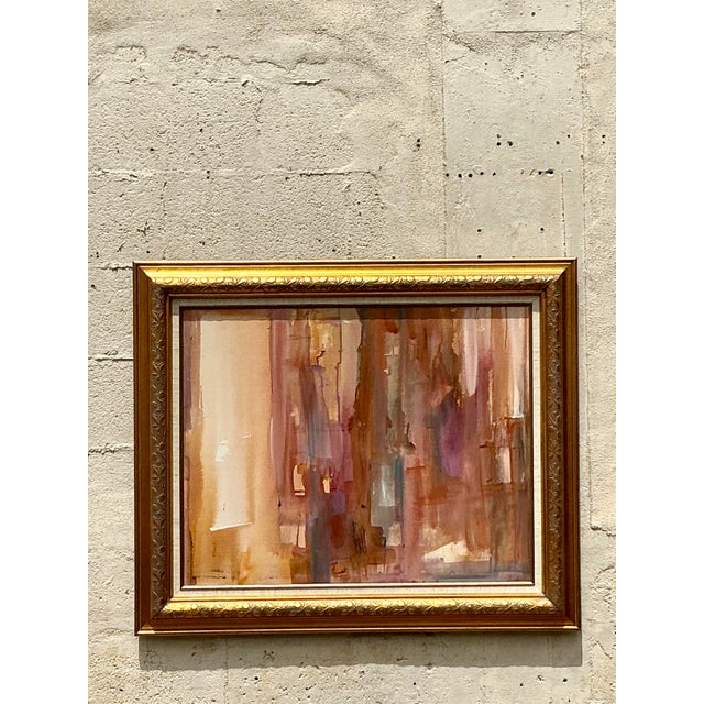 Infuse your space with artistic flair through this Vintage Boho Original Abstract Oil Painting On Canvas, a captivating...