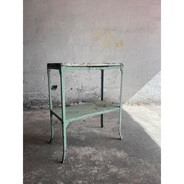 Industrial Two Tier Metal Side Table For Sale - Image 14 of 17