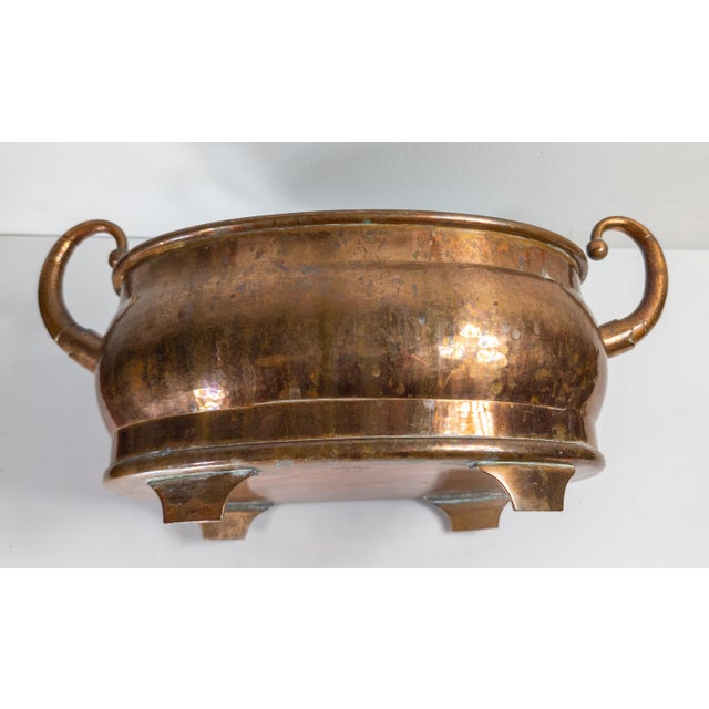 20th Century English Arts & Crafts Copper Jardiniere Planter, Signed I Brandt For Sale - Image 13 of 13