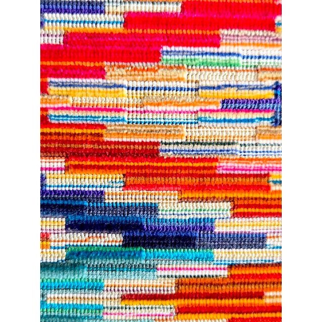 Kravet Couture Ikat Flame/Chevron Carved Velvet 22" Pillows For Sale - Image 13 of 15