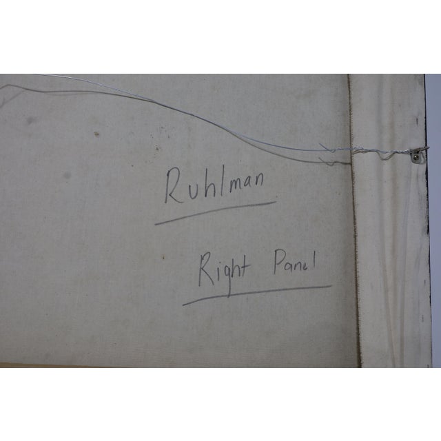 Large Painting by Sean Scherer, "Ruhlman", Dtd. 1999, 84" X 72" Diptych For Sale In Dallas - Image 6 of 12