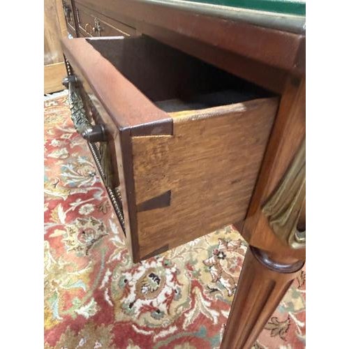Louis XVI Style Mahogany Flat Desk For Sale - Image 6 of 8