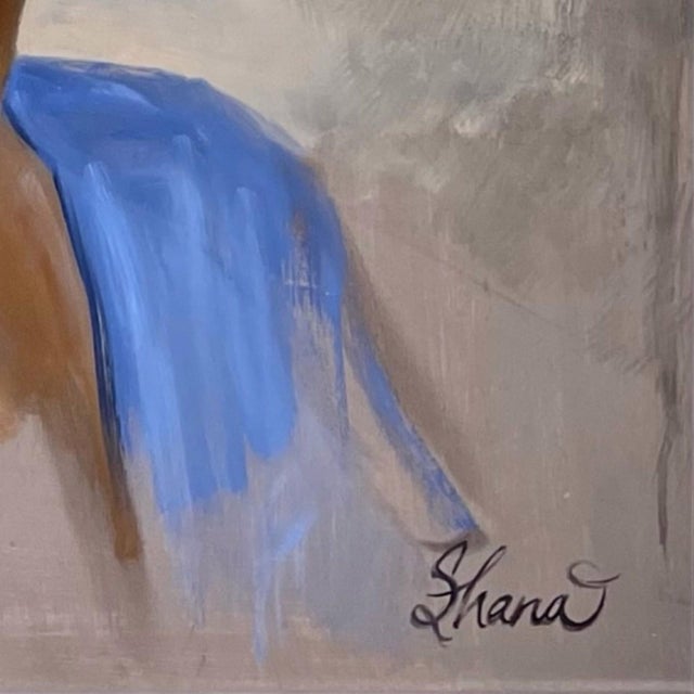 2010s Untitled by Shana Levenson | Oil on panel Portrait of a woman with curly hair in profile. For Sale - Image 5 of 5