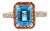 3.41 Carat Blue Topaz Sapphire Diamond Yellow Gold Engagement Ring For Sale