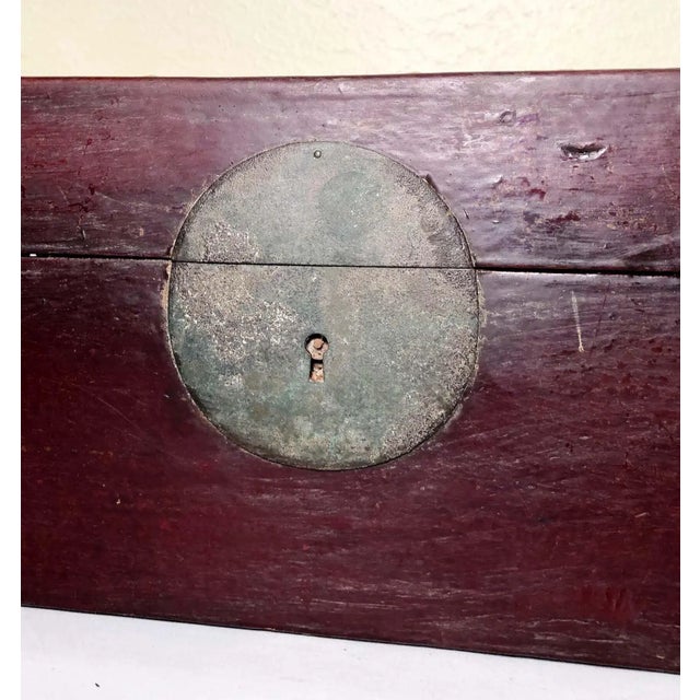 Asian Antique Chinese Leather Box, Circa mid of 19th Century For Sale - Image 3 of 11